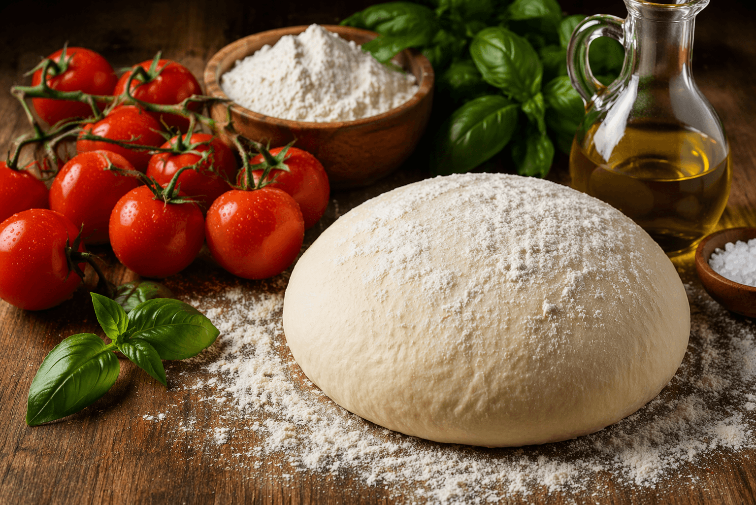 Pizza FRIZZA recien salida del horno con detalle de borde y queso