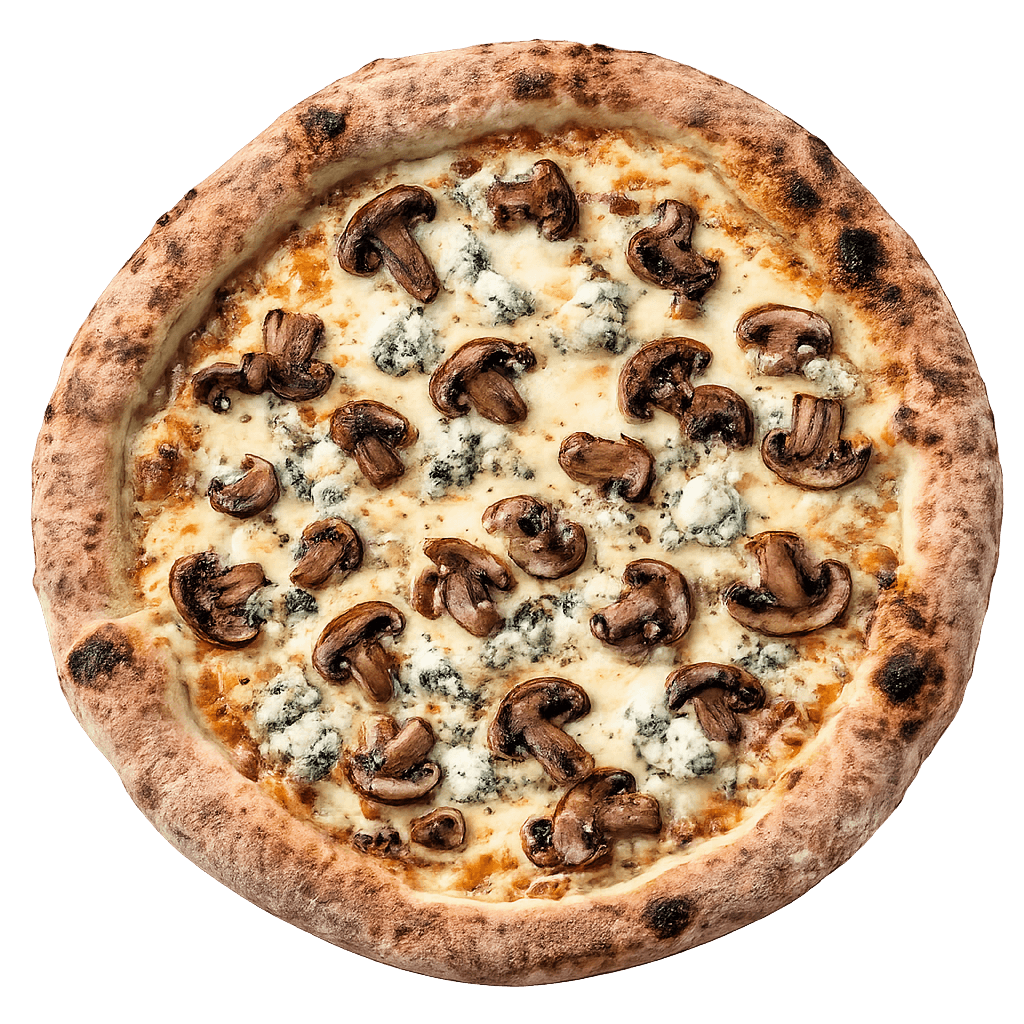 Pizza de Champignones y Roquefort